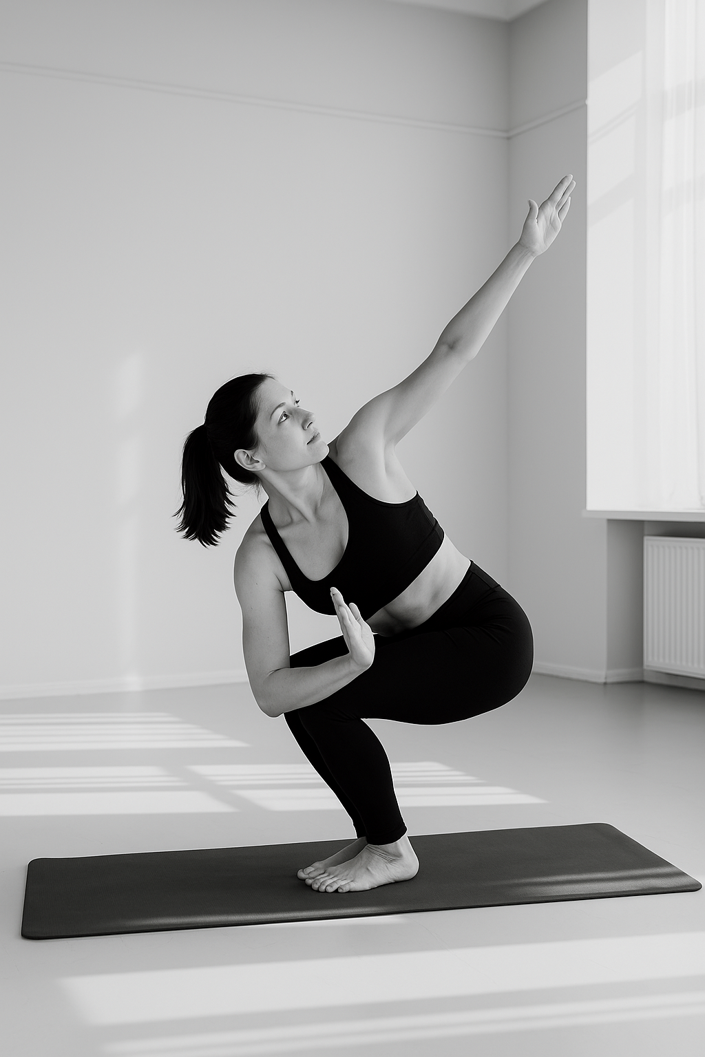 バレエスタジオでのストレッチ